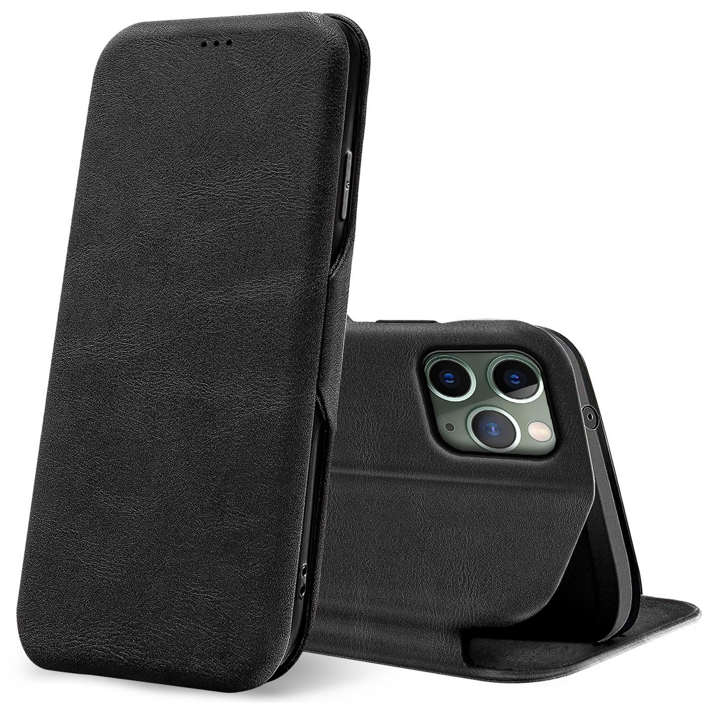 CoolGadget Handyhülle Business Premium Hülle für Apple iPhone 11 Pro Max 6,5 Zoll, Handy Tasche mit Kartenfach für iPhone 11 Pro Max Schutzhülle
