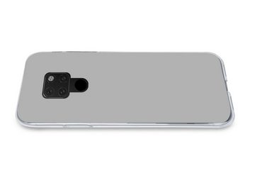 MuchoWow Handyhülle Grau - Unifarbener Druck, Handyhülle Huawei P40 Lite, Handy Case, Silikon, Bumper Case