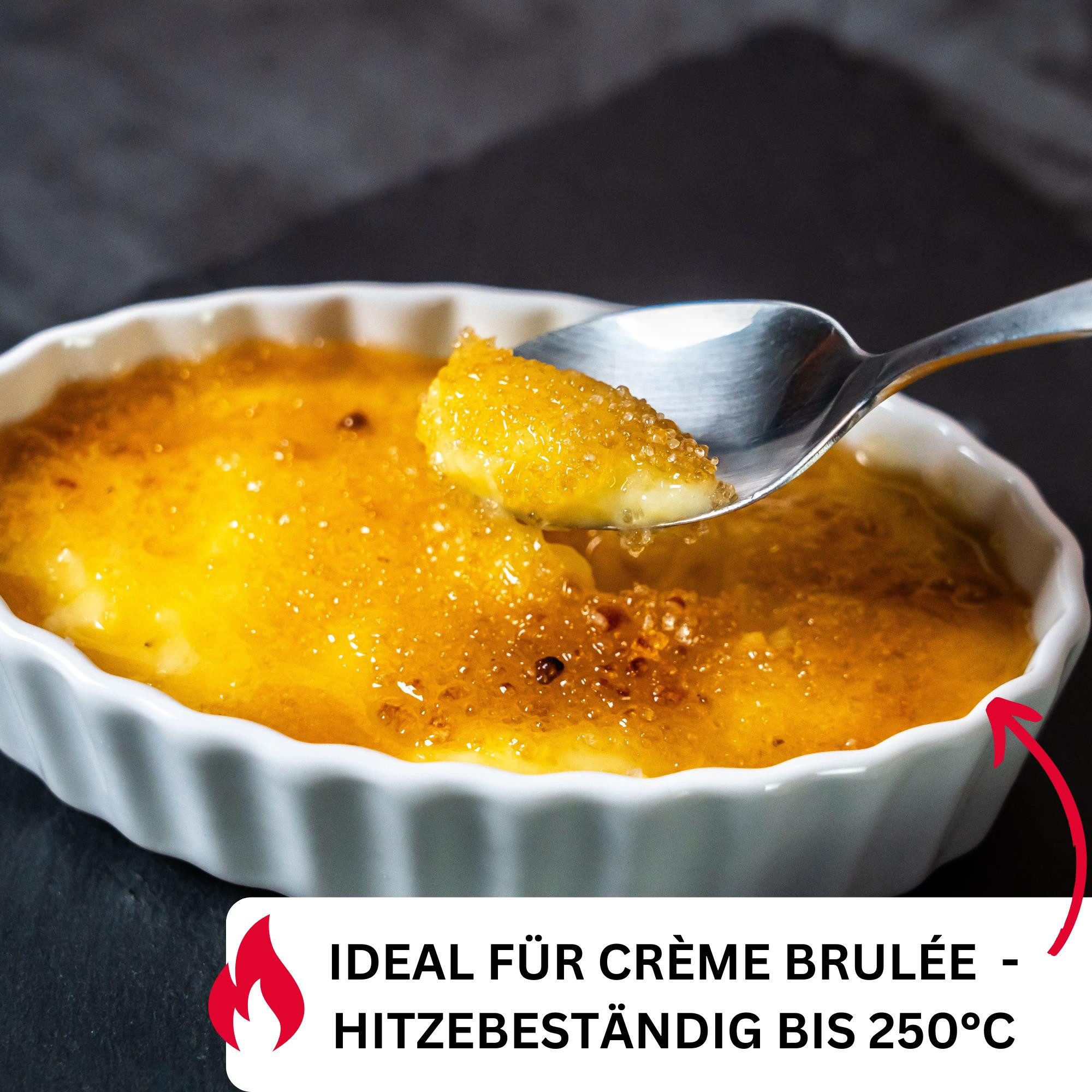 WESTMARK Auflaufform 4 Servierschälchen für Crème Brulée, Oval, Backofen-/Mikrowellengeeign, Porzellan – Bild 2 von 5