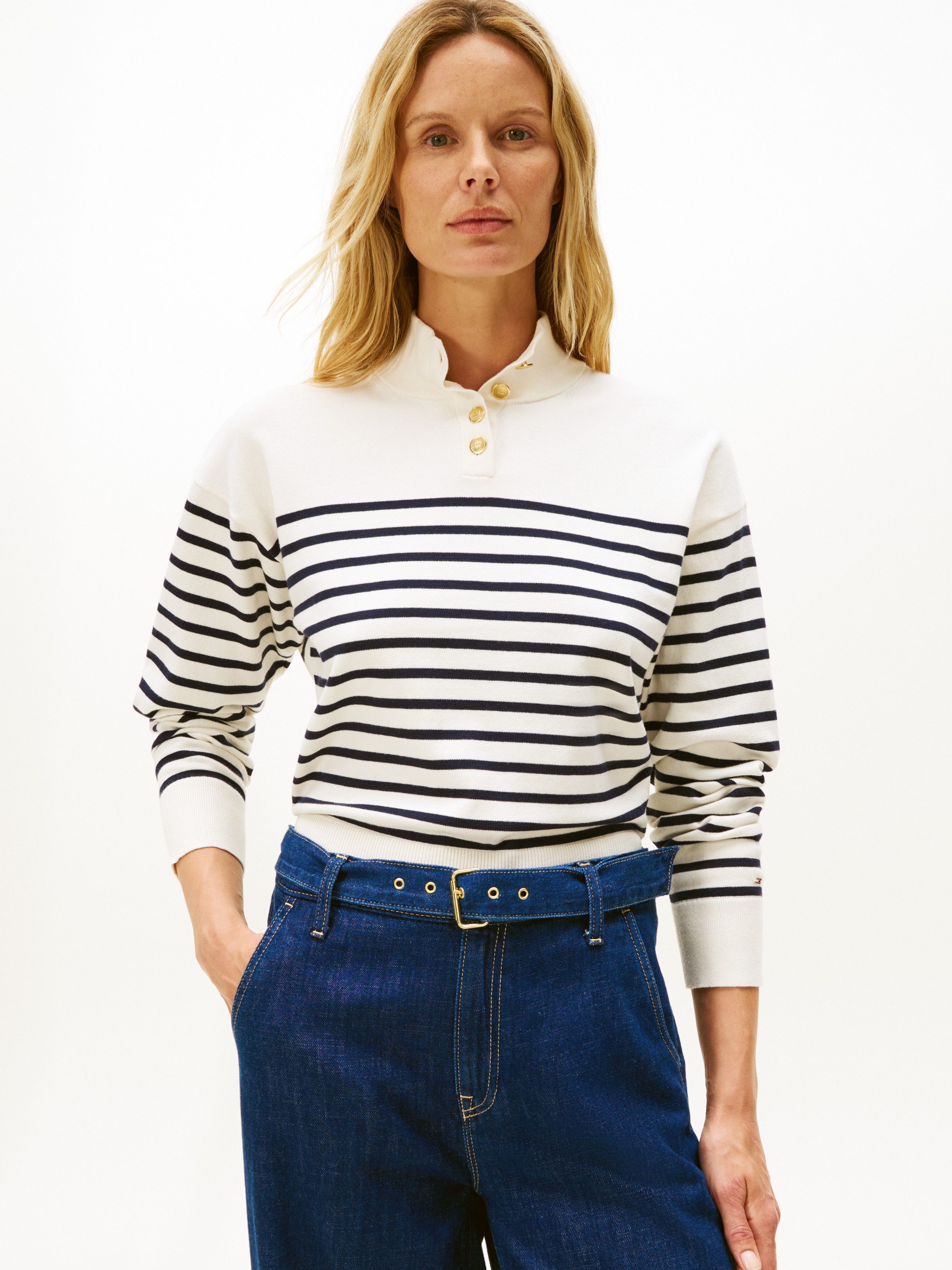 Tommy Hilfiger Strickpullover CO JERSEY GOLD günstig online kaufen