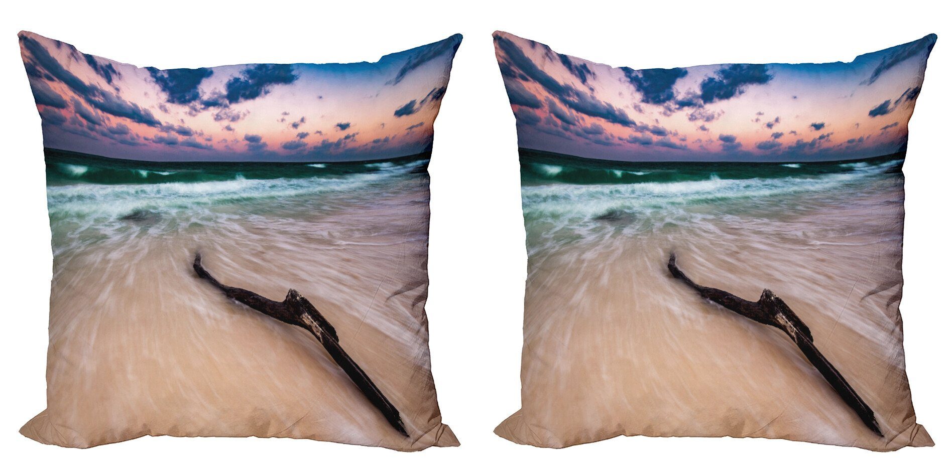 Doppelseitiger Treibholz Accent Modern Kissenbezüge Seestück Abakuhaus Digitaldruck, Strand Stück), (2 auf