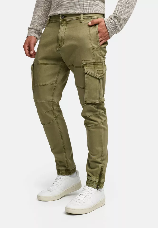 Indicode Cargohose Herren Alex Cargo Hose Herrenhose mit 6 praktischen Taschen