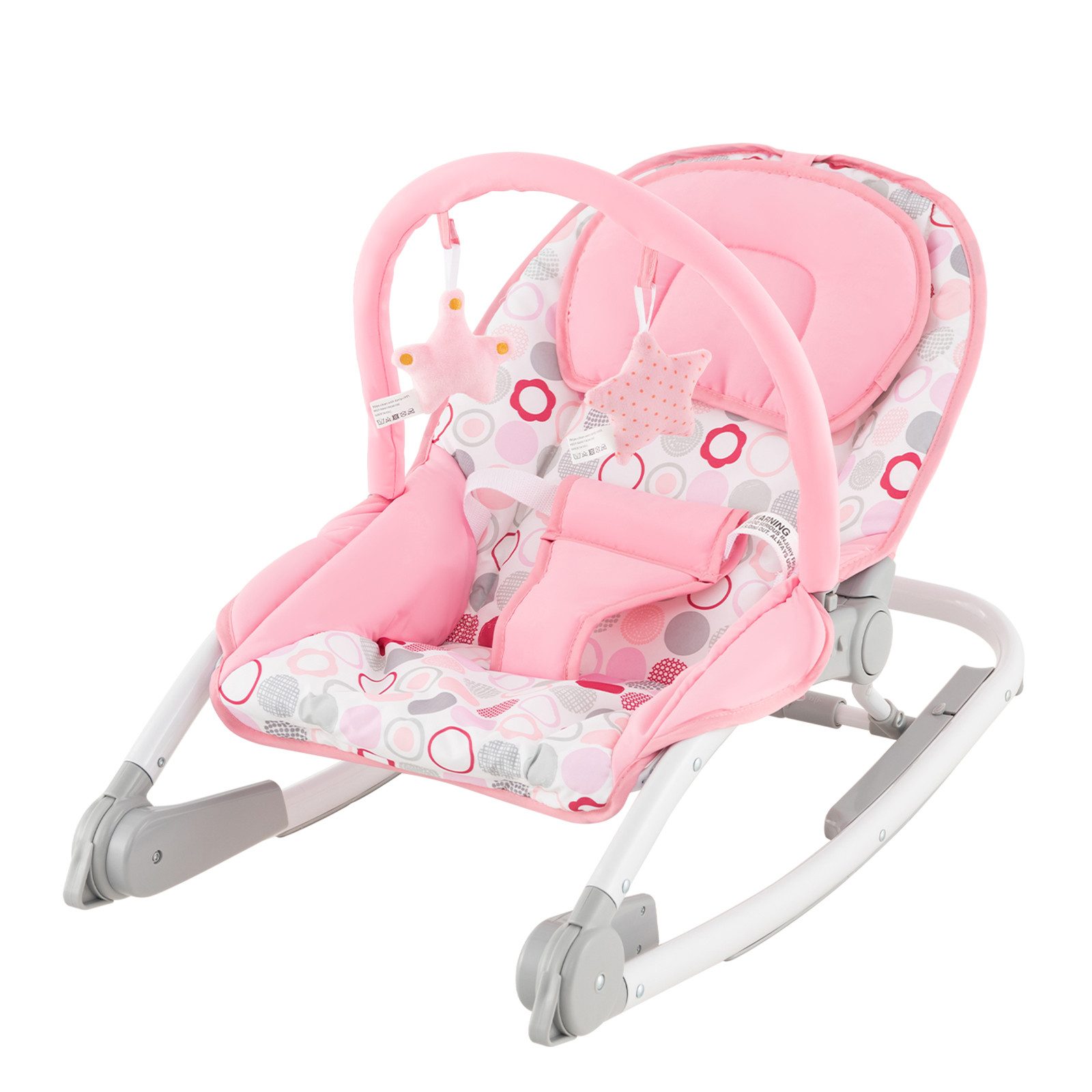 COSTWAY Babywippe, Babyschaukel 3-stufig verstellbar, klappbar, bis 9 kg