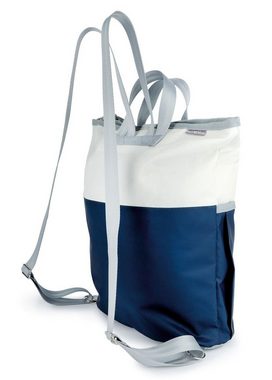 360Grad Tagesrucksack Rucksack Tasche Ketsch Mini, weiß-blau grau, recyceltes Segeltuch