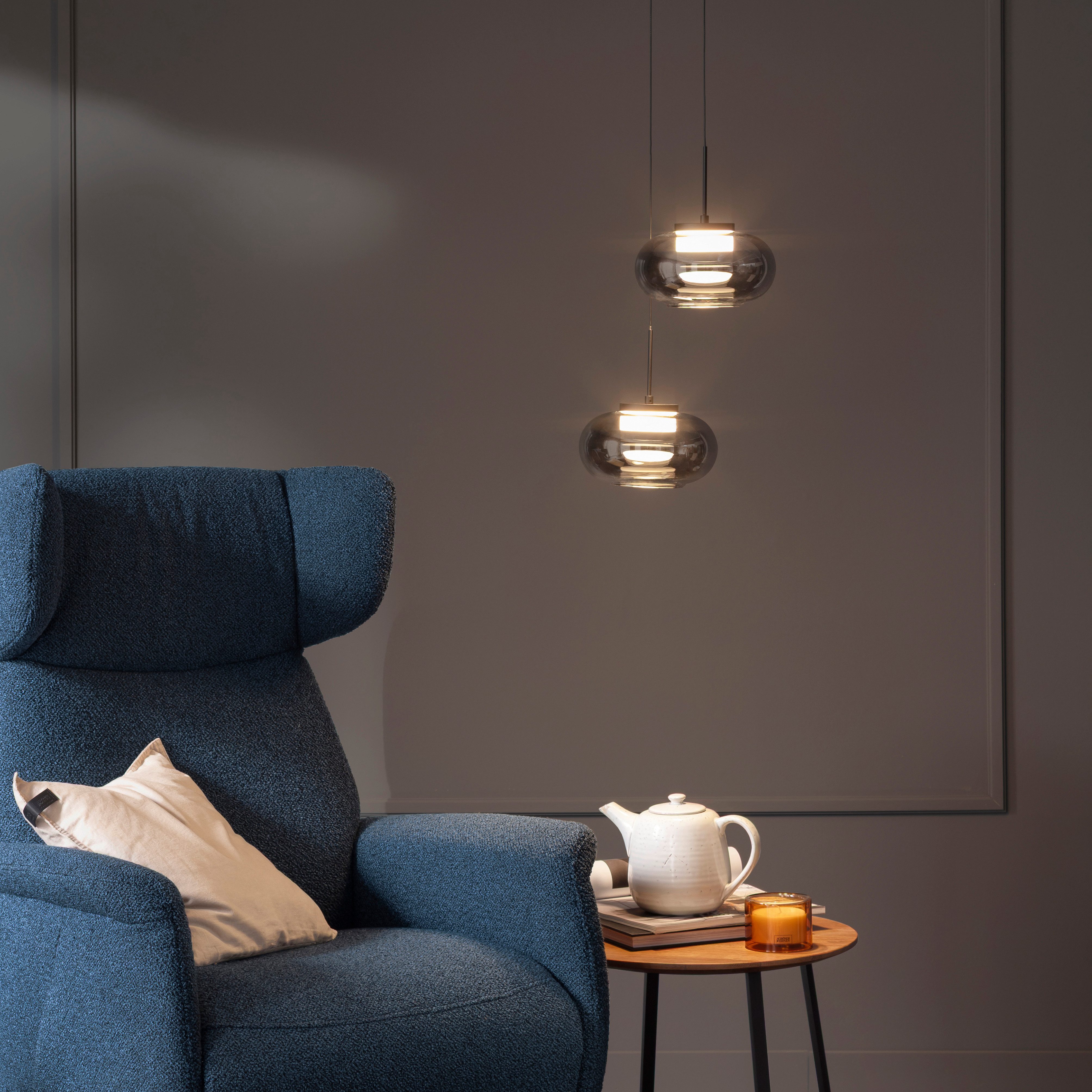 SCHÖNER WOHNEN-Kollektion LED Pendelleuchte SIA, Memoryfunktion, LED fest integriert, Warmweiß, SCHÖNER WOHNEN Kollektion, Höhenverstellbar, SimplyDim, Memoryfunktion