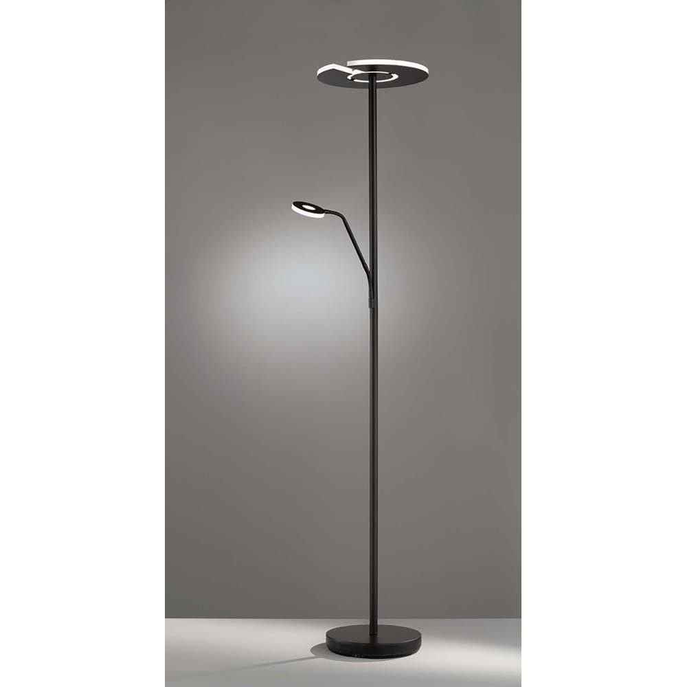 FISCHER & HONSEL LED Stehlampe, LED-Leuchtmittel fest verbaut, Warmweiß, Neutralweiß, Deckenfluter Stehleuchte dimmbar LED Schlafzimmerleuchte beweglich