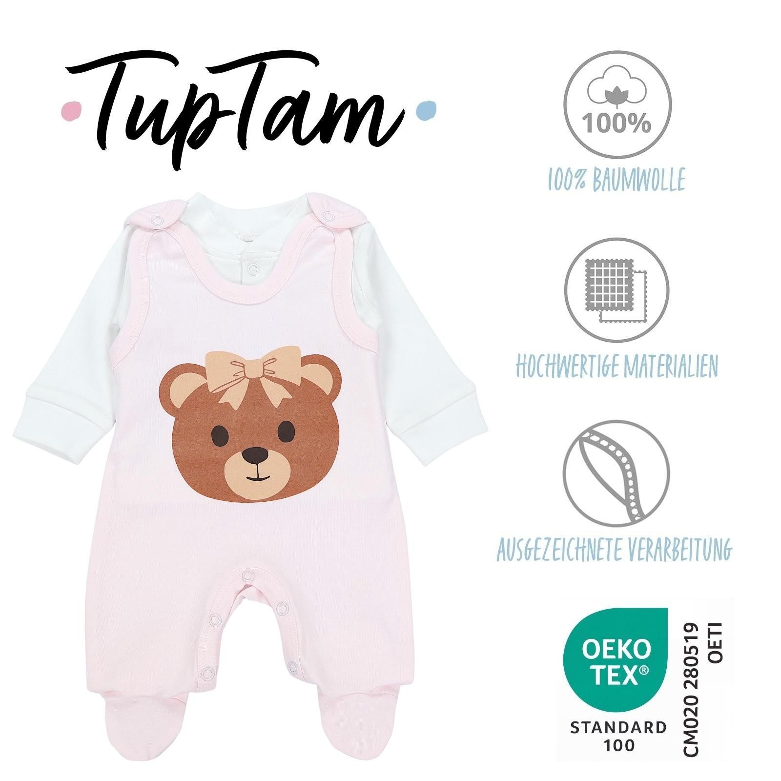 TupTam Strampler TupTam Baby Mädchen Jungen Strampler mit Langarmshirt Aufdruck Spruch