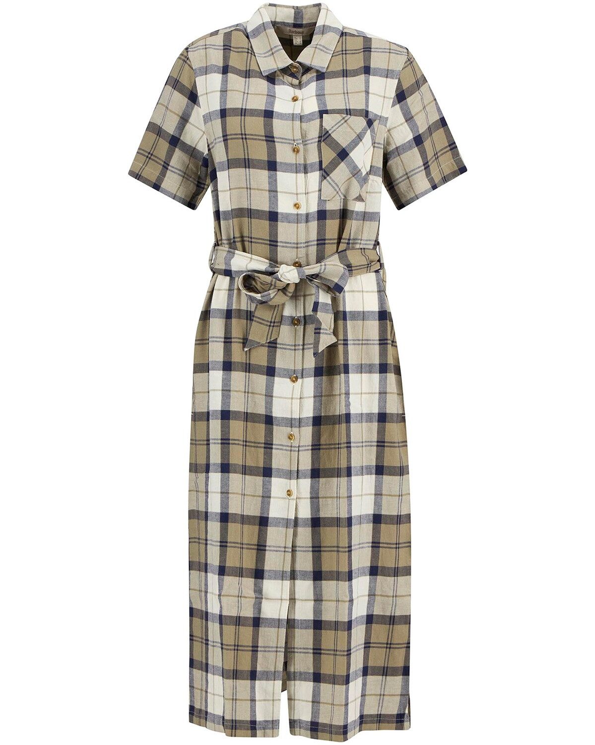 Barbour Hemdblusenkleid Midi-Kleid Fern