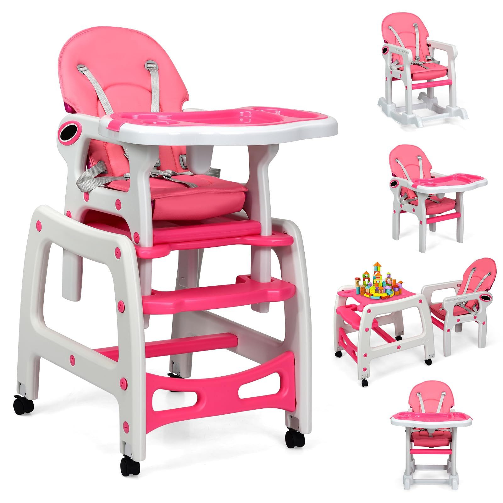 COSTWAY Hochstuhl 3 in 1 Babystuhl, günstig online kaufen