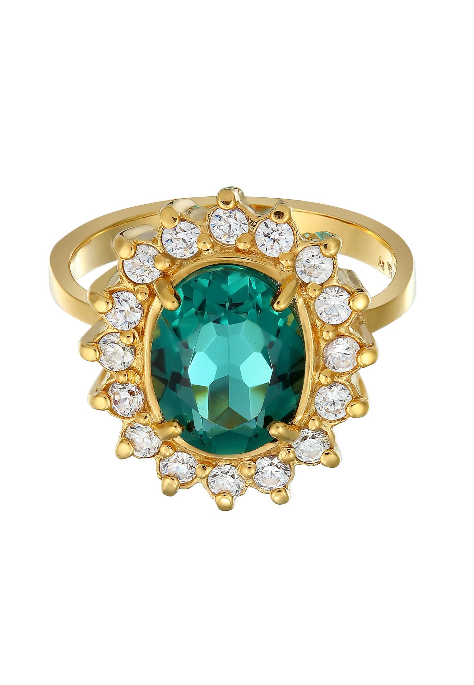 Elli Premium Fingerring Cocktailring Quarz Grün günstig online kaufen