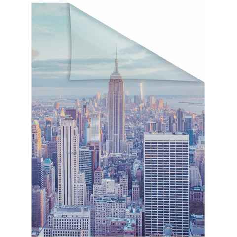 Fensterfolie New York, LICHTBLICK ORIGINAL, blickdicht, strukturiert, selbstklebend, Sichtschutz