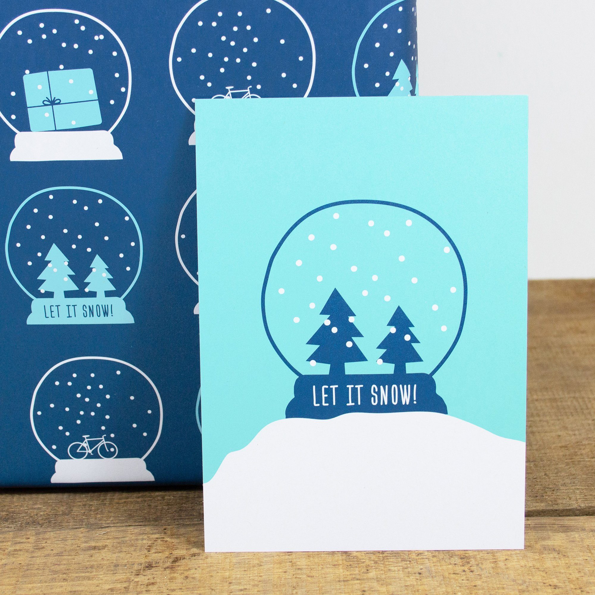 Postkarte snow! Postkarte Let it Bow & Hummingbird