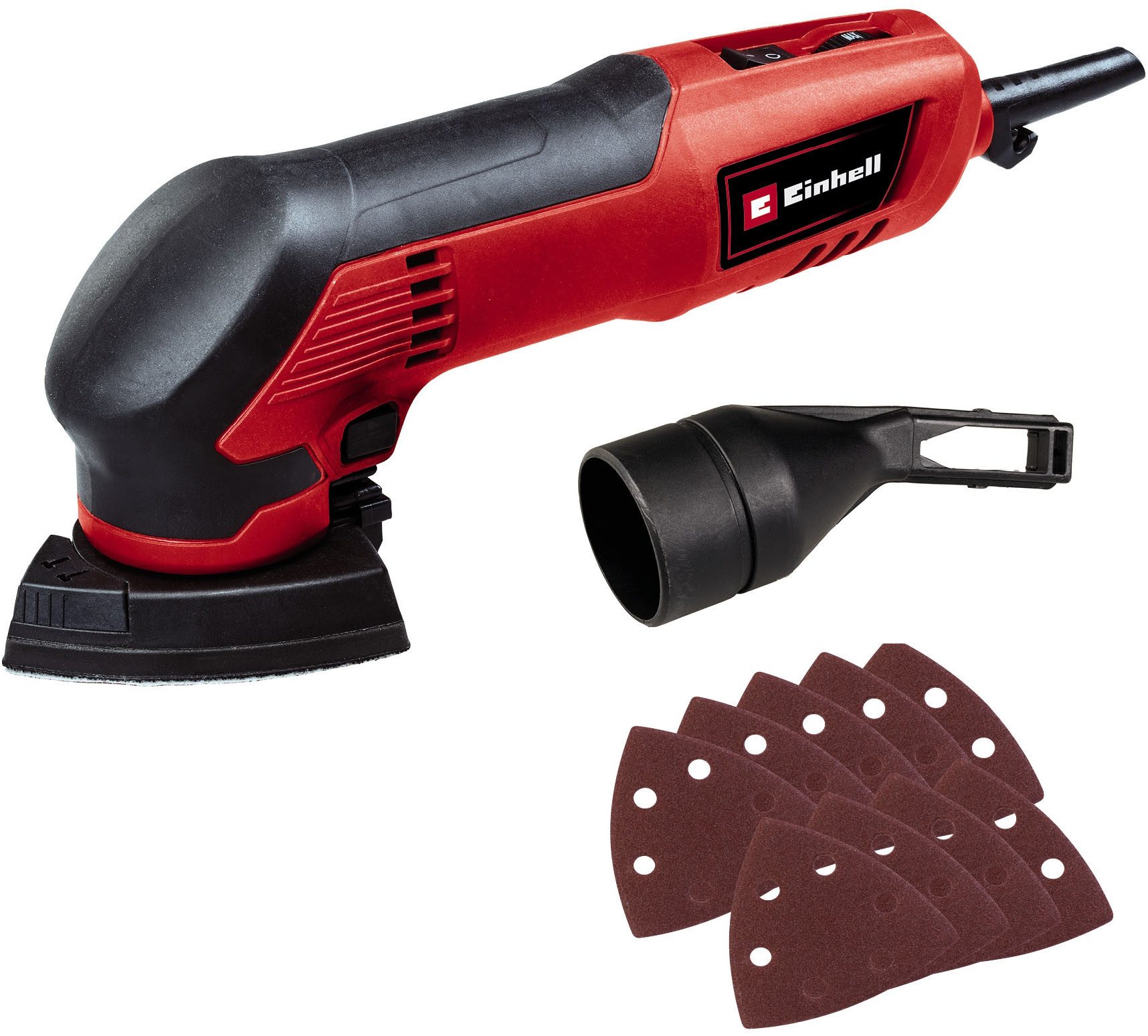 Einhell Deltaschleifer TC-DS 20 E, 22000 U/min, (Set, 8 tlg), Delta-Schleifschuh zum Schleifen schwer zugänglicher Stellen