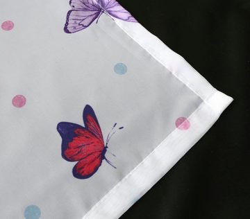 Gardine Schmetterling, Lüttenhütt, Stangendurchzug (1 St), transparent, Kindergardine, gewebt, transparent, verschiedene Größen