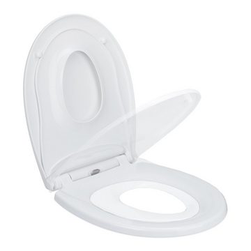 relaxdays Kinder-WC-Sitz Klobrille mit Kindersitz O-Form