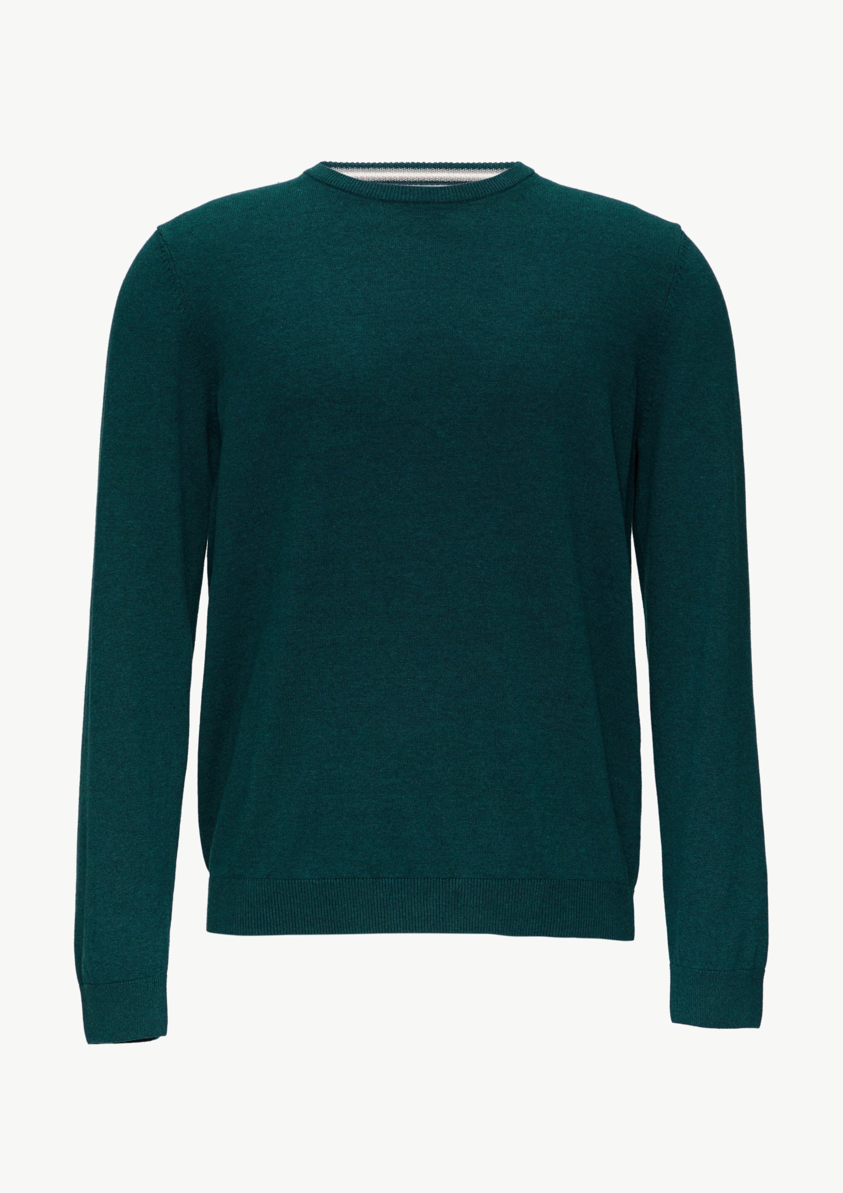 Strickpullover Strickpullover mit Logo-Stickerei