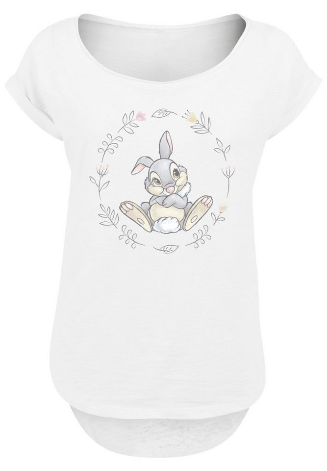 F4NT4STIC T-Shirt Disney Bambi Klopfer Premium Qualität, Hinten extra lang  geschnittenes Damen T-Shirt