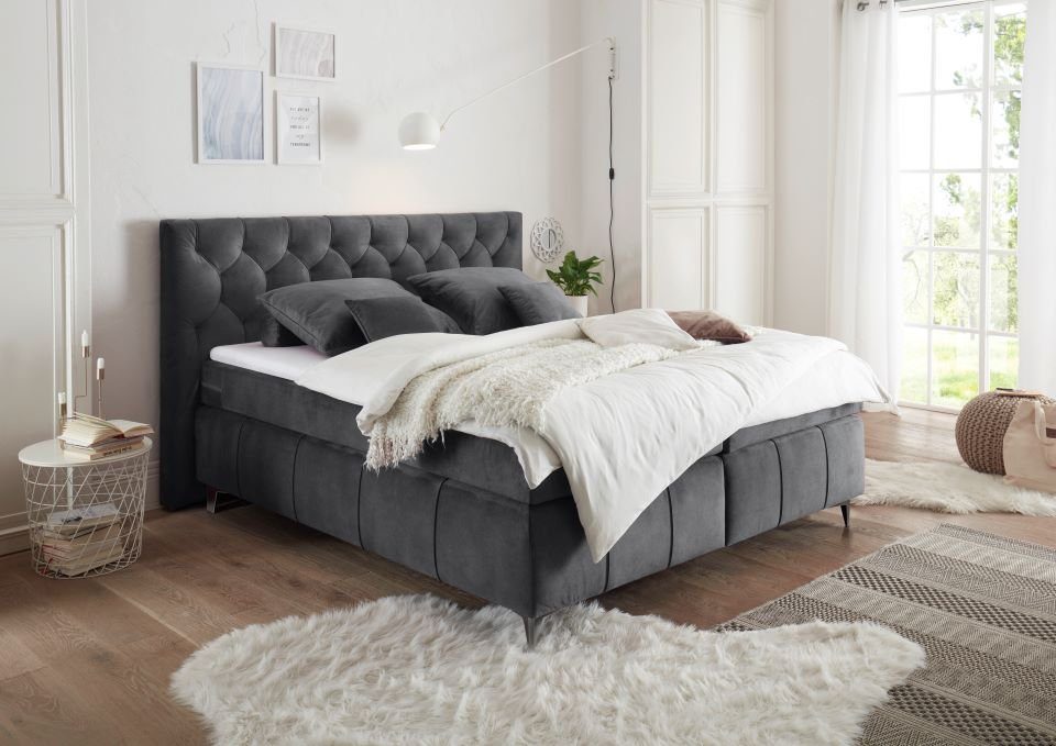 ED EXCITING DESIGN Bett Pembroke (Boxspringbett mit Matratzen und Topper)