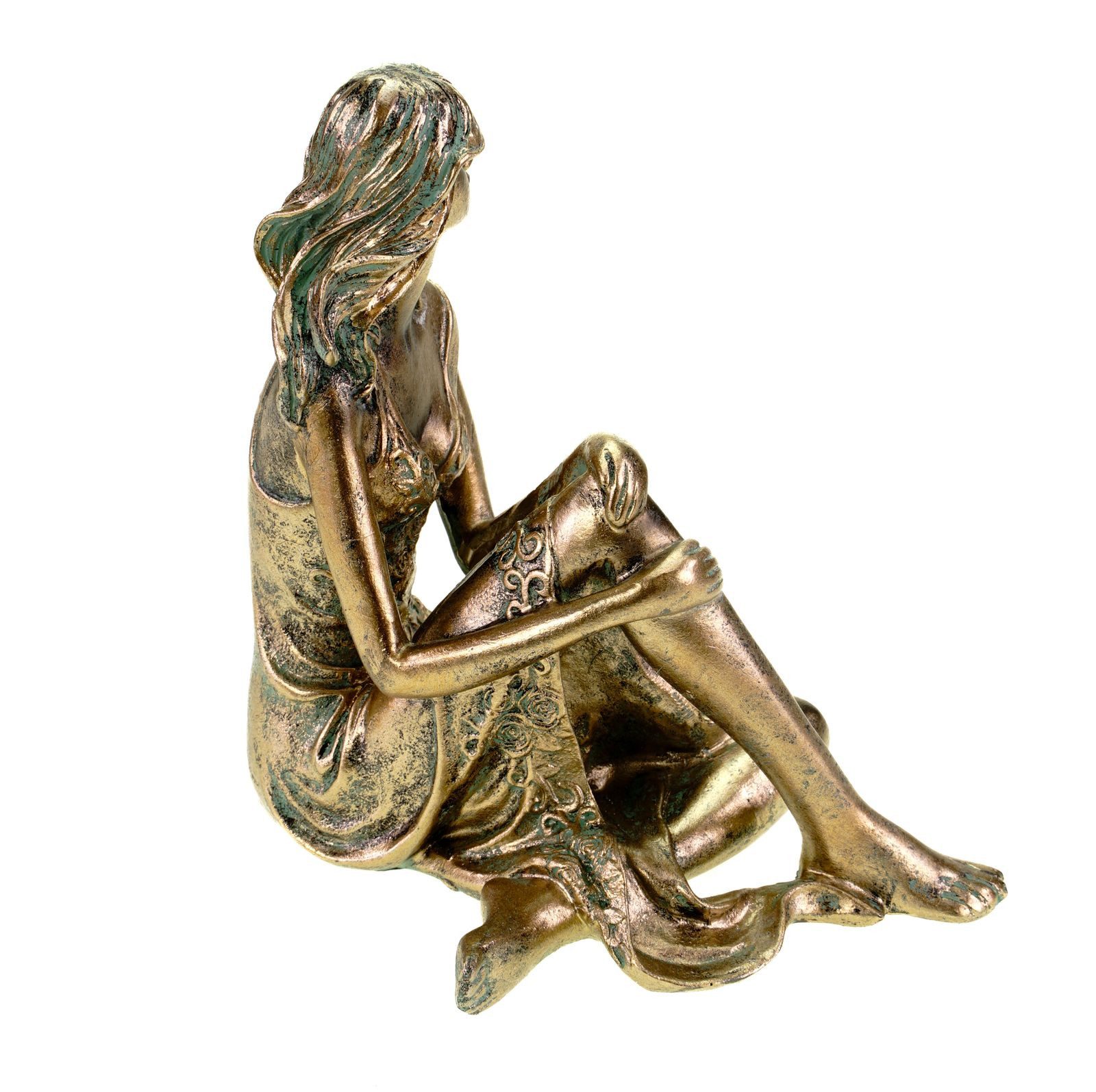 formano Dekofigur Skulptur Dame 17x17cm bronzefarben bronzefarben Frau – Bild 5 von 5