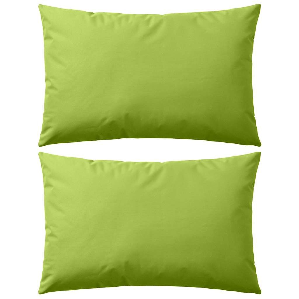 vidaXL Zierkissen Gartenkissen 2 Stk. 60 x 40 cm Apfelgrün, (2 St)