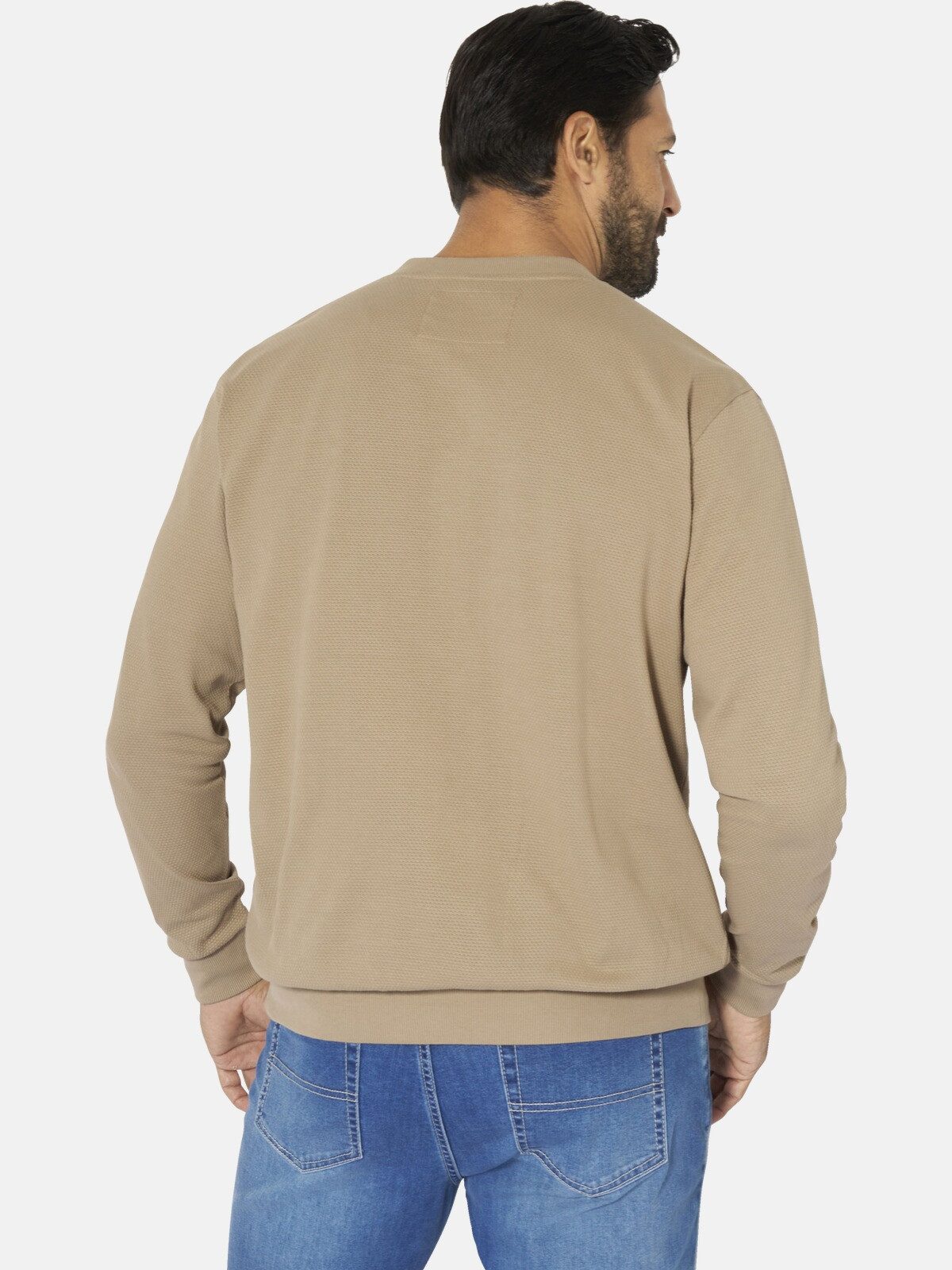 Jan Vanderstorm Sweatshirt VILJAR +Fit Kollektion, Bauchschnitt