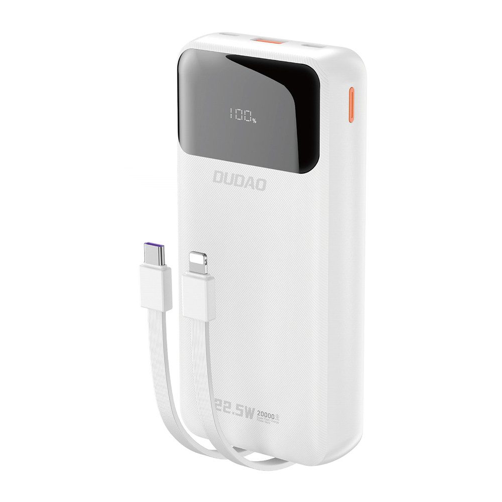 Dudao Akkupack Kabelladegerät Powerbank 20000 mAh (1 St), 4 Ladeausgänge, LED-Anzeige, 22,5W Schnellladung