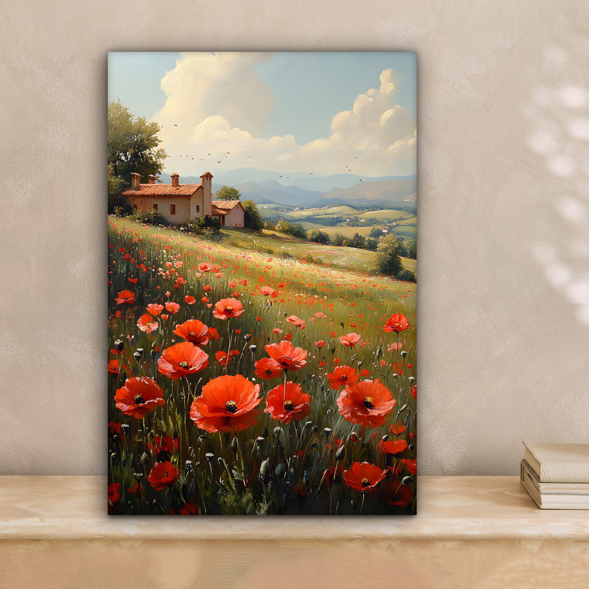 OneMillionCanvasses® Leinwandbild Mohnblumen - Rot - günstig online kaufen