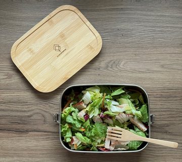 Mein-Boxenstop.de Lunchbox Edelstahl Brotdose, Lunchbox für Kinder und Erwachsene inkl. Zubeh.