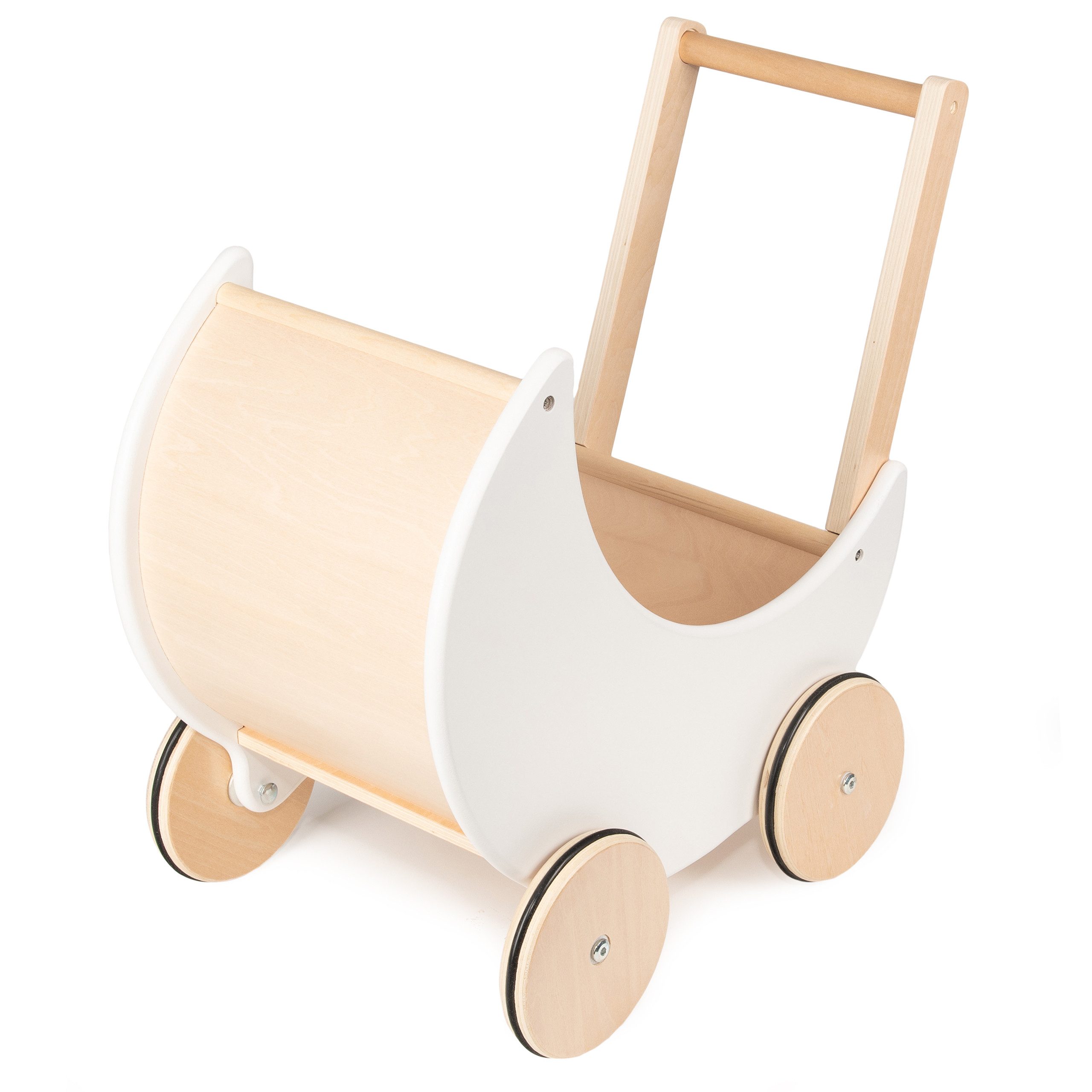 COIL Puppenwagen Lauflernwagen, Lauflernhilfe, aus Holz, Gummiräder, Kinder günstig online kaufen