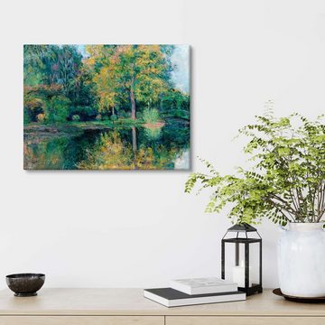 Posterlounge Leinwandbild Blanche Hoschedé-Monet, Der Teich von Claude Monets Garten, Malerei