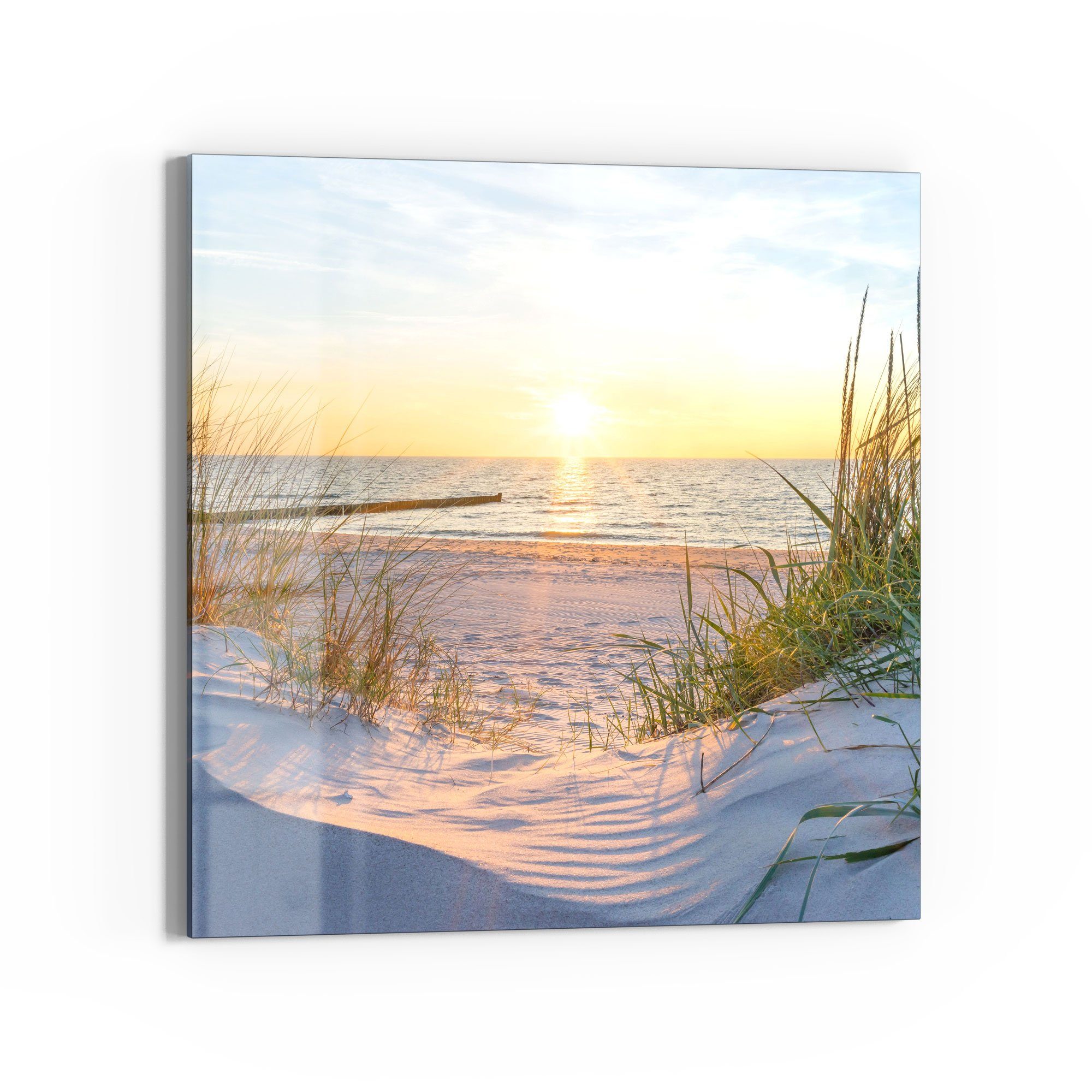 DEQORI Glasbild 'Abendsonne an der Ostsee', günstig online kaufen