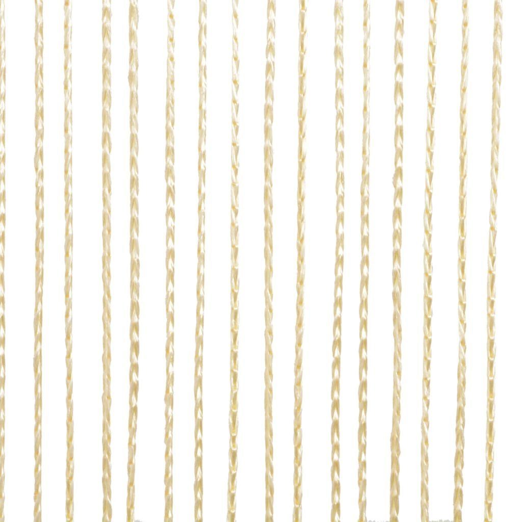 250 2 Vorhang Stk. (2 x 100 cm Cremefarben, St) furnicato, Fadenvorhänge