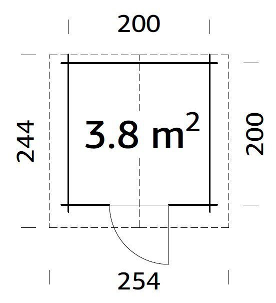 Thumbnail - Palmako Gartenhaus Vivian, BxT: 254x240 cm, 3,8 qm