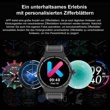 REDOM Damen Herren Smart Watch Sportuhr Armbanduhr Fitness Uhr Uhren Tracker Smartwatch (1.39 Zoll) Sportuhr mit 100+ Sportmodi, Touchscreen, für iOS/Android, IP68 Wasserdicht, mit Anrufe Pulsmesser Schrittzähler Schlafmonitor Aktivitätstracker