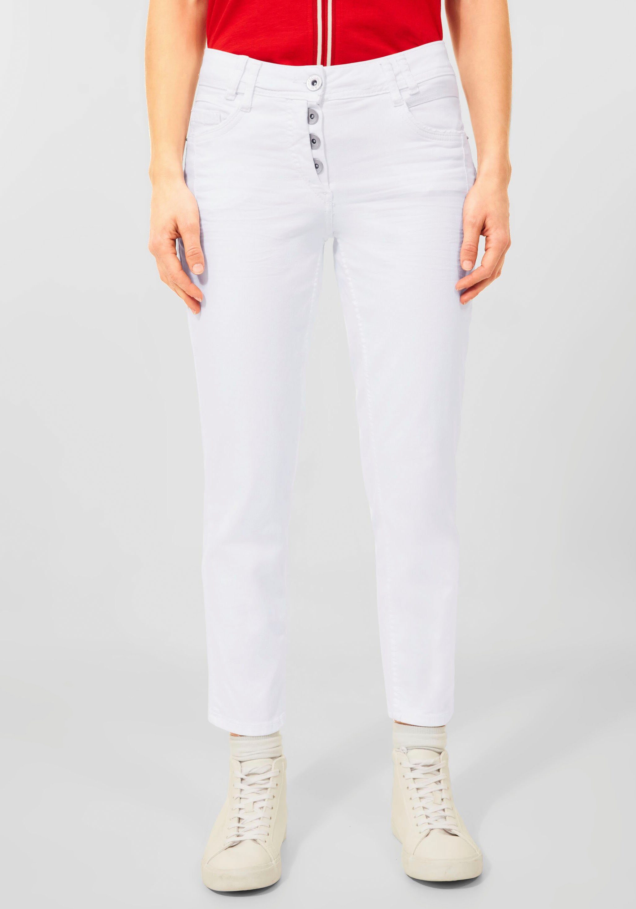 Cecil 5-Pocket-Jeans WeiÃŸe Loose Fit Jeans