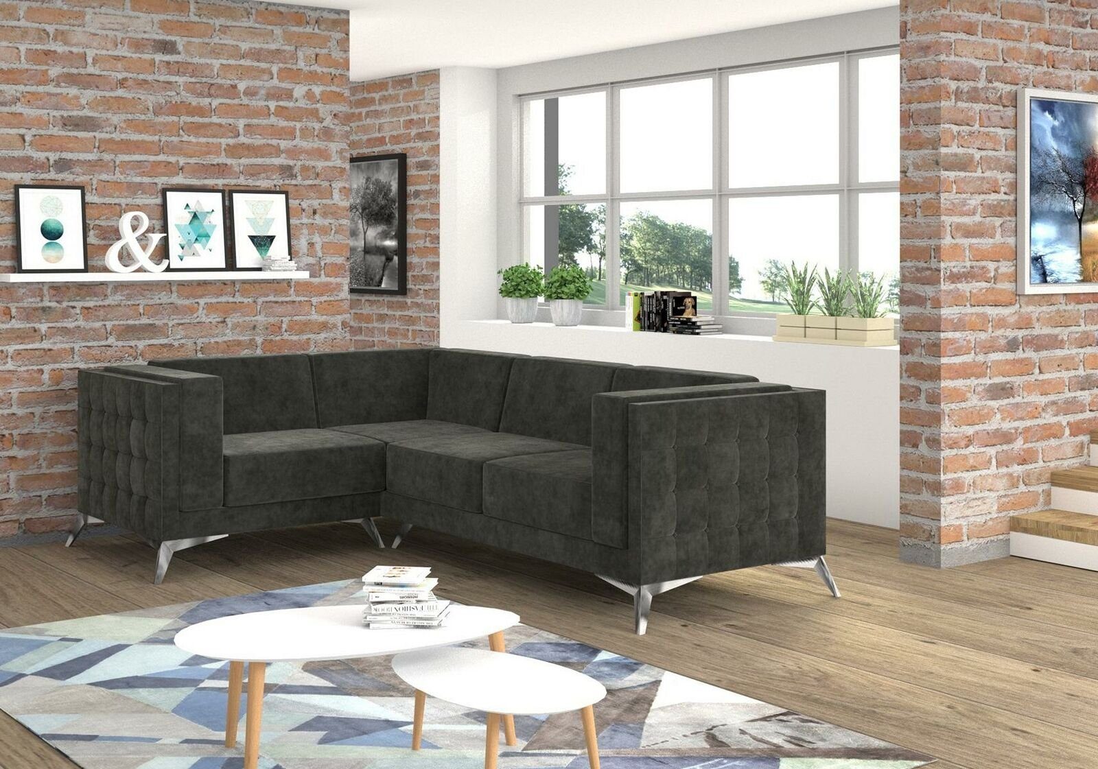 Polster Design Chesterfield JVmoebel Europe Ecksofa Made Möbel Neu, in Luxus L-Form Ecksofa