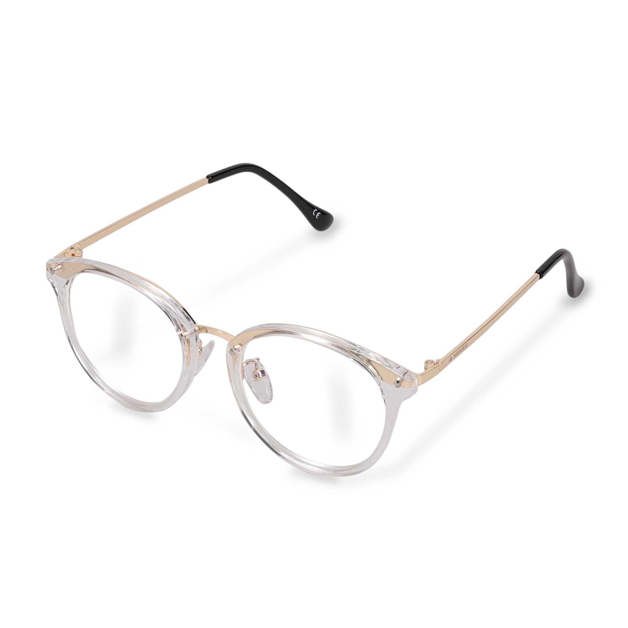 Navaris Brille Retro Brille ohne Sehstärke - Damen Herren Vintage 50er Nerd Brille