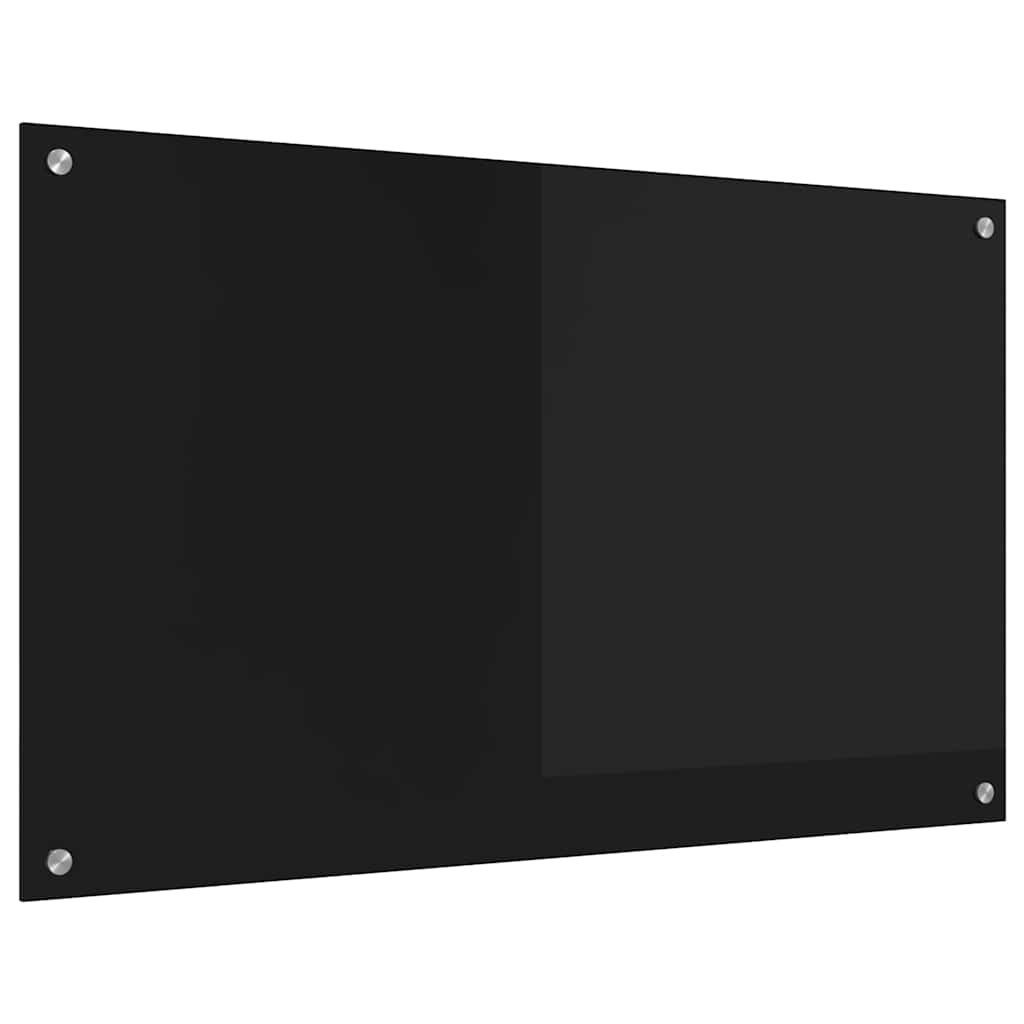 Küchenrückwand Küchenrückwand Schwarz 100 x 60 cm Gehärtetes Glas
