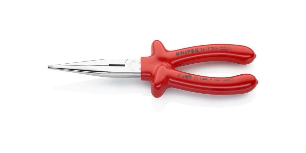 Knipex Rundzange Flachrundzange Länge 200 mm gerade VDE tauchisoliert