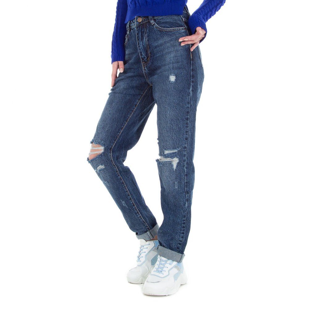Ital-Design Boyfriend-Jeans Damen Freizeit (78554467) Destroyed-Look Boyfri günstig online kaufen