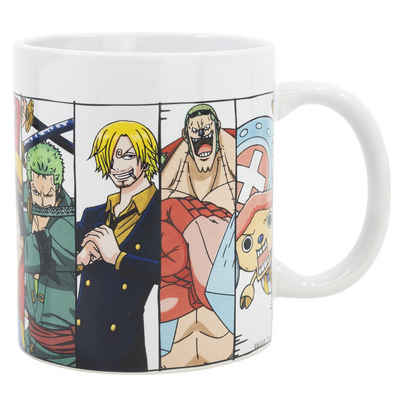 One Piece Anime Tasse Anime One Piece Ruffy Crew Teetasse Kaffeetasse Geschenkidee 325 ml, Keramik