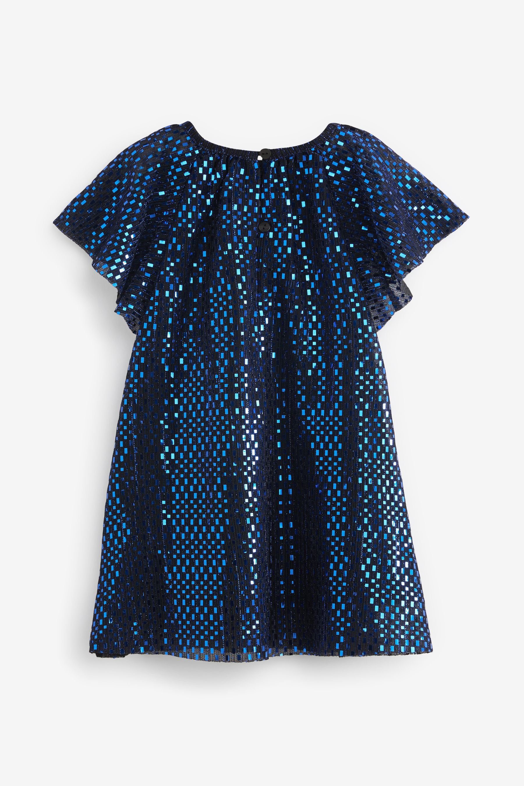 Next Partykleid Sparkle mit Kleid (1-tlg) Blue Flügelärmeln