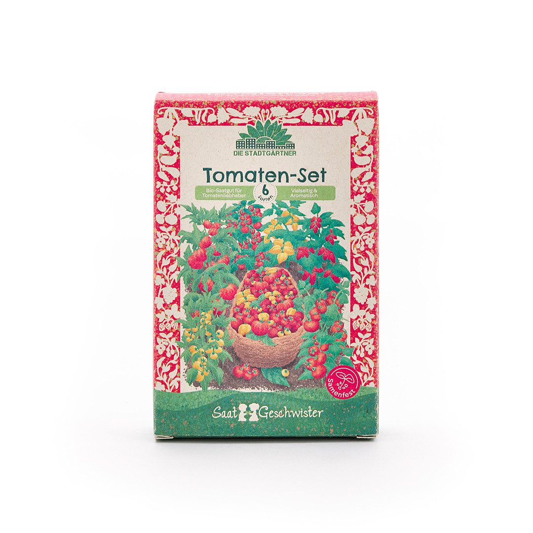 Gemüsesamen Saatgut-Set Tomaten mit 6 BIO-Sorten, Tolles Garten-Geschenk
