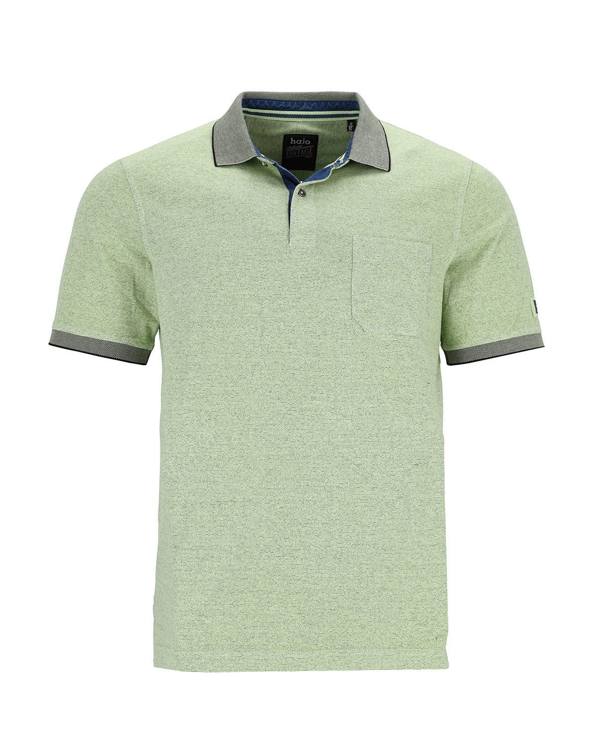 Hajo Poloshirt Jacquard-Poloshirt in Jaspe-Garn