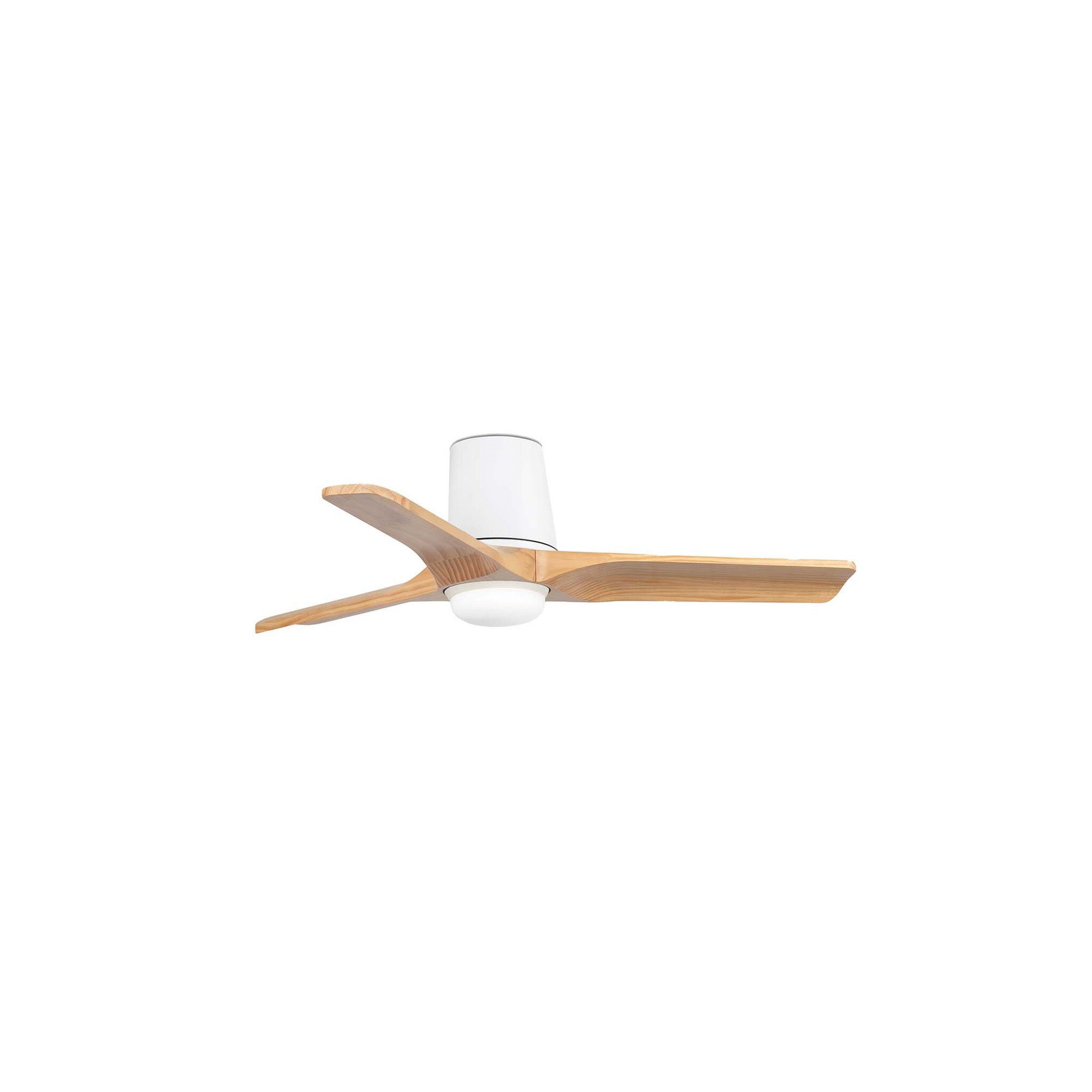 FARO Barcelona Deckenventilator DC Deckenventilator Heywood Tub S Weiß mit LED, Timer