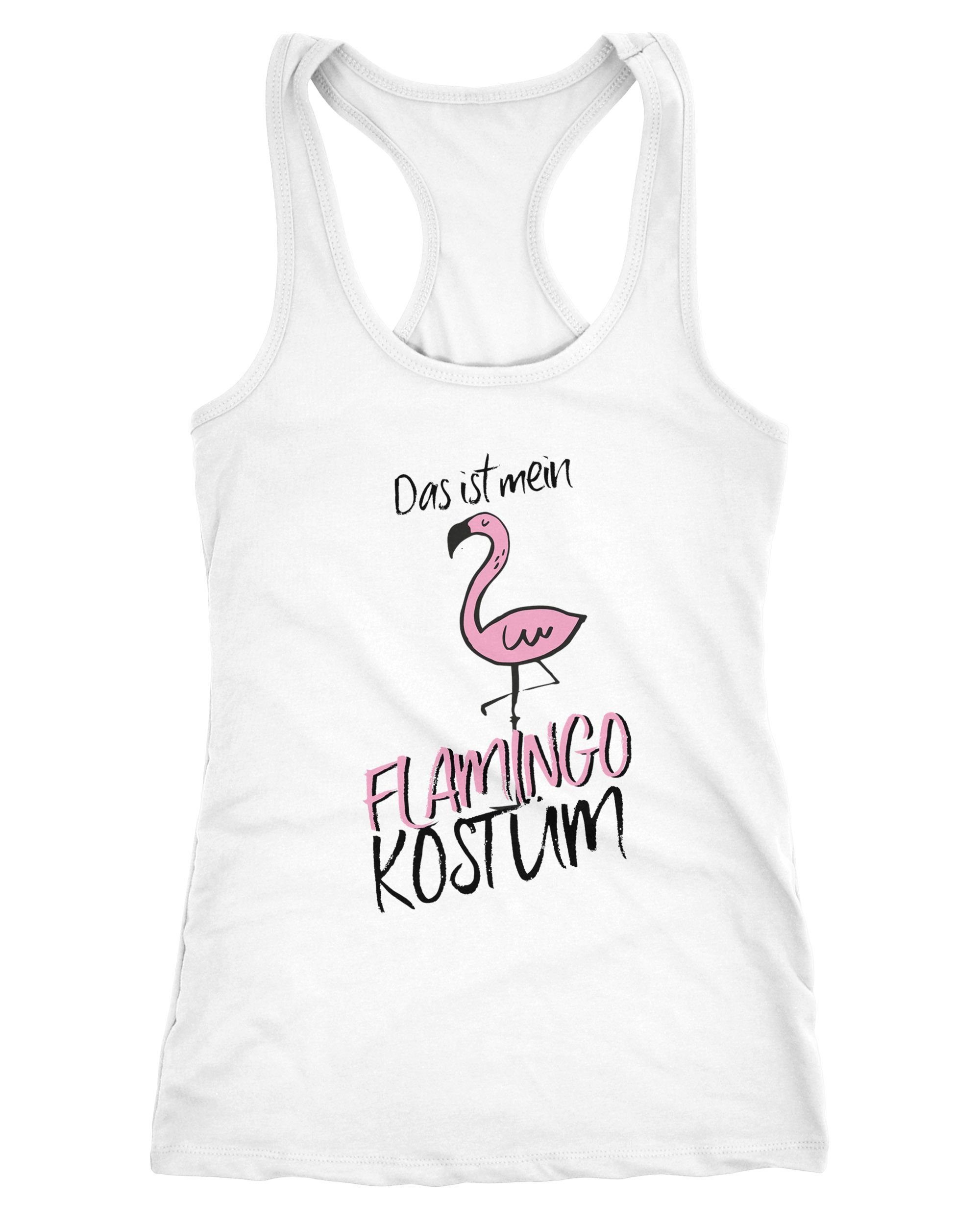 MoonWorks Tanktop Damen Tanktop Fasching Das ist mein Flamingo Kostüm  Faschings-Shirt Moonworks®
