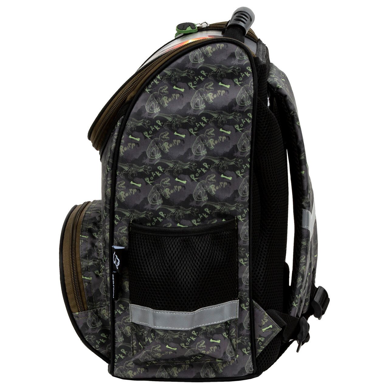 DERFORM Schulranzen 5 tlg. Set Tornister Dinosaurier Dino Turnbeutel Brotdose Federtasche (Set, 5-tlg., Brotdose und Trinkflasche, Schulranzen mit Federmappe Turnbeutel)
