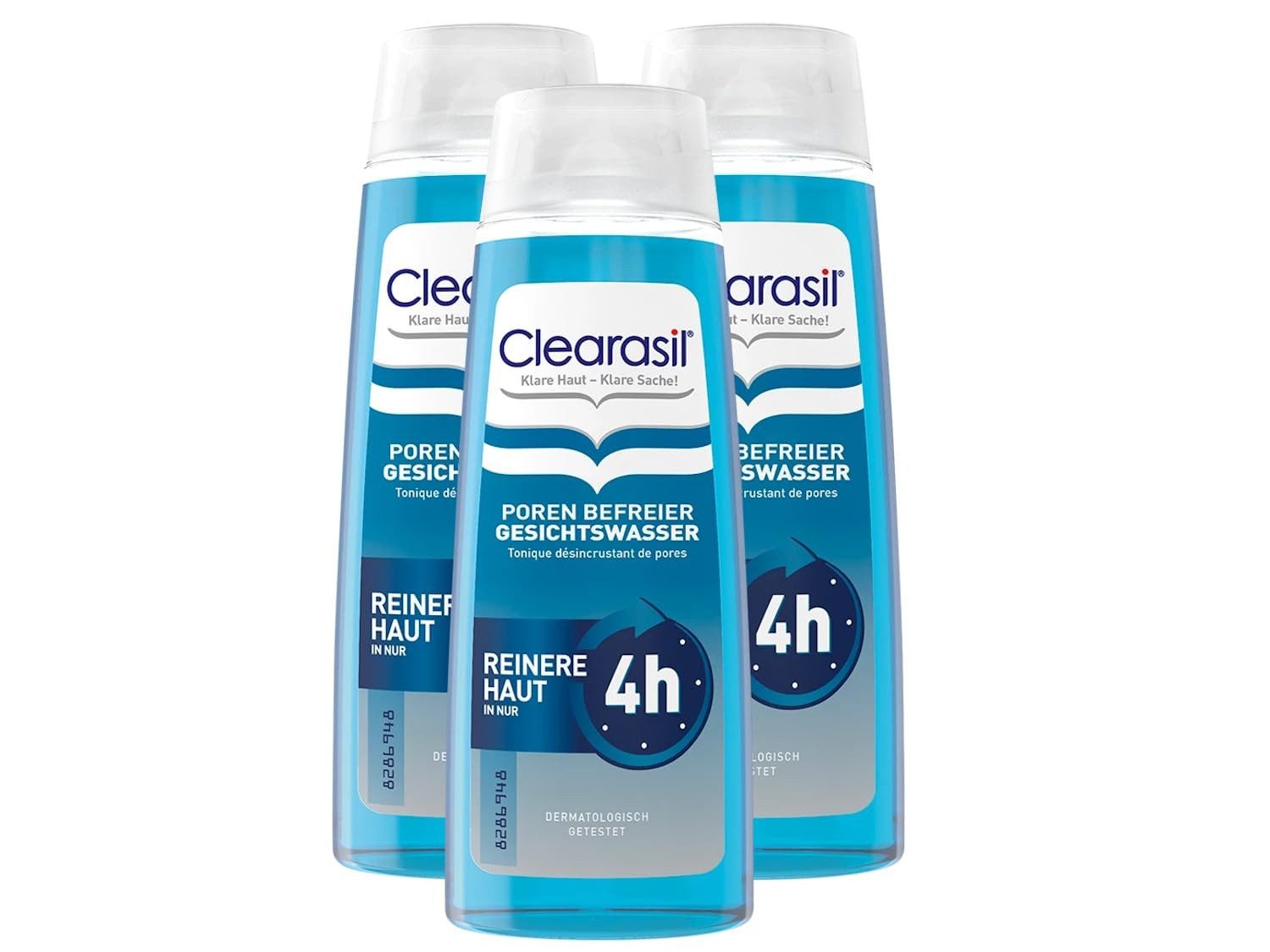 Clearasil Gesichtswasser Clearasil Poren Befreier Gesichtswasser 3 x 200ml, 3-tlg., Zur Reinigung der Poren