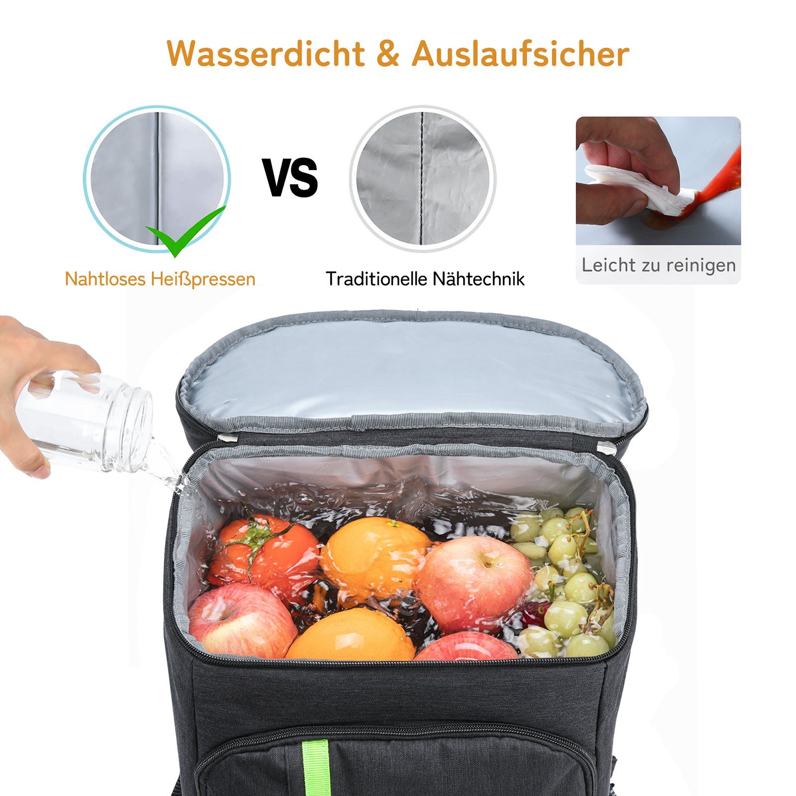 besrey Picknickkorb 30L Kühltasche für Picknick isolierte Kühlrucksack