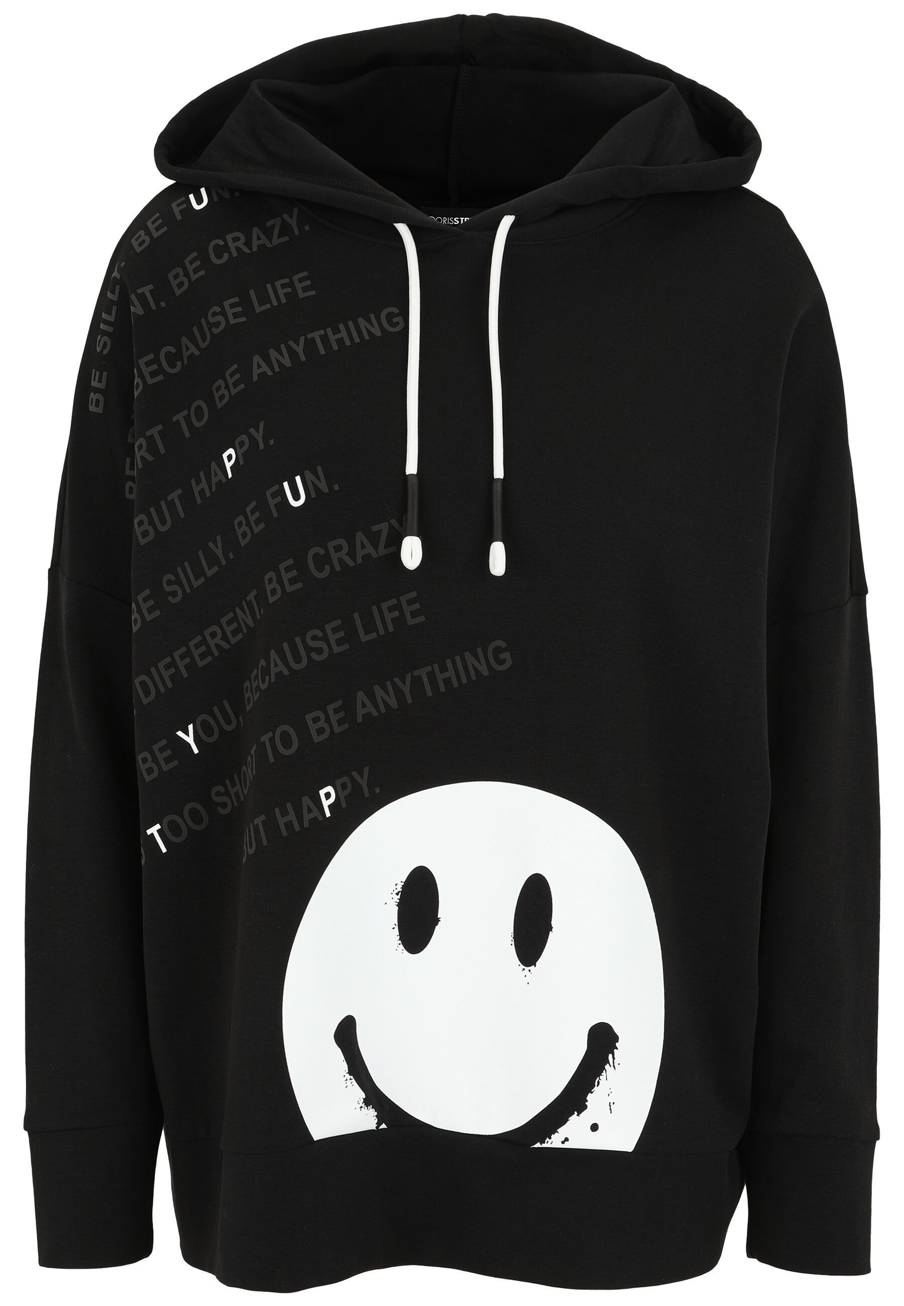 Doris Streich Sweatshirt (1-tlg) mit Hoodie und Smiley-Motiv günstig online kaufen